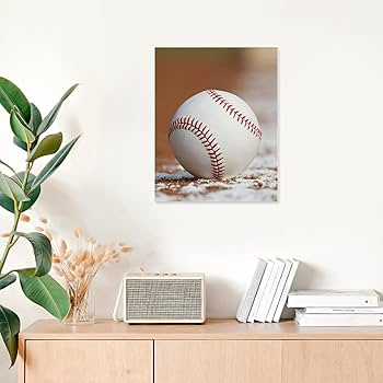 リアルアート　野球　ベースボール　Baseball　絵画　アート　パネル　立体絵 Amazon.co.jp: 絵画 野球場にあるボールインテリア 絵画 アート